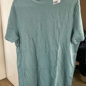 H&M Blue Short Sleeve Tee Classic Crew Neck